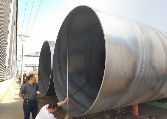 Włókno stalowe spawane na spiralnym łuku zanurzonym do rusztowania ASTM A252/A53 Standard szeroki zakres średnicy